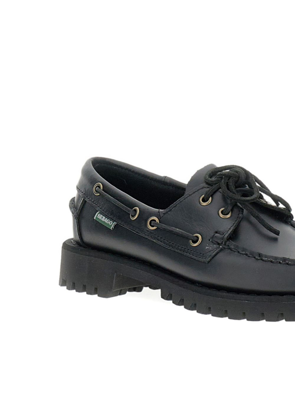 leather lace-up loafers - 3