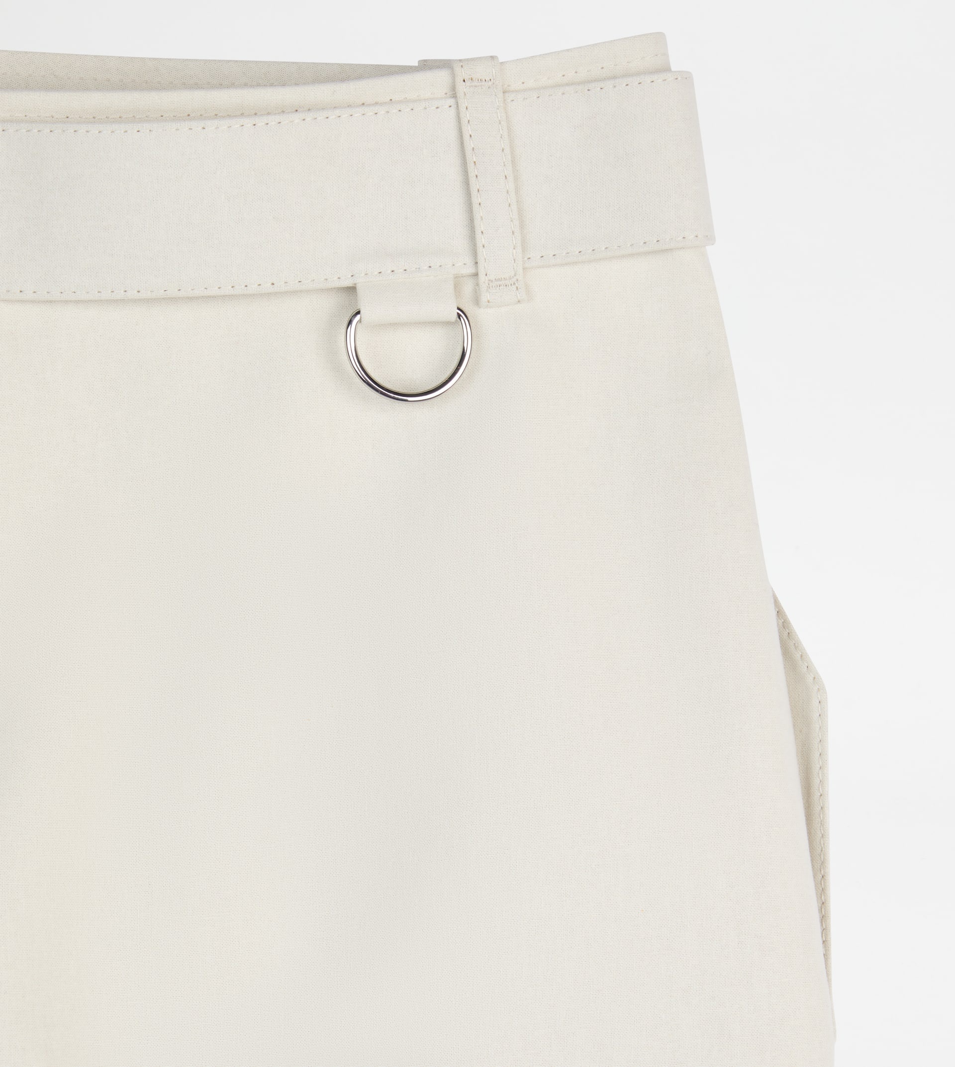 SKIRT IN COTTON - WHITE - 2