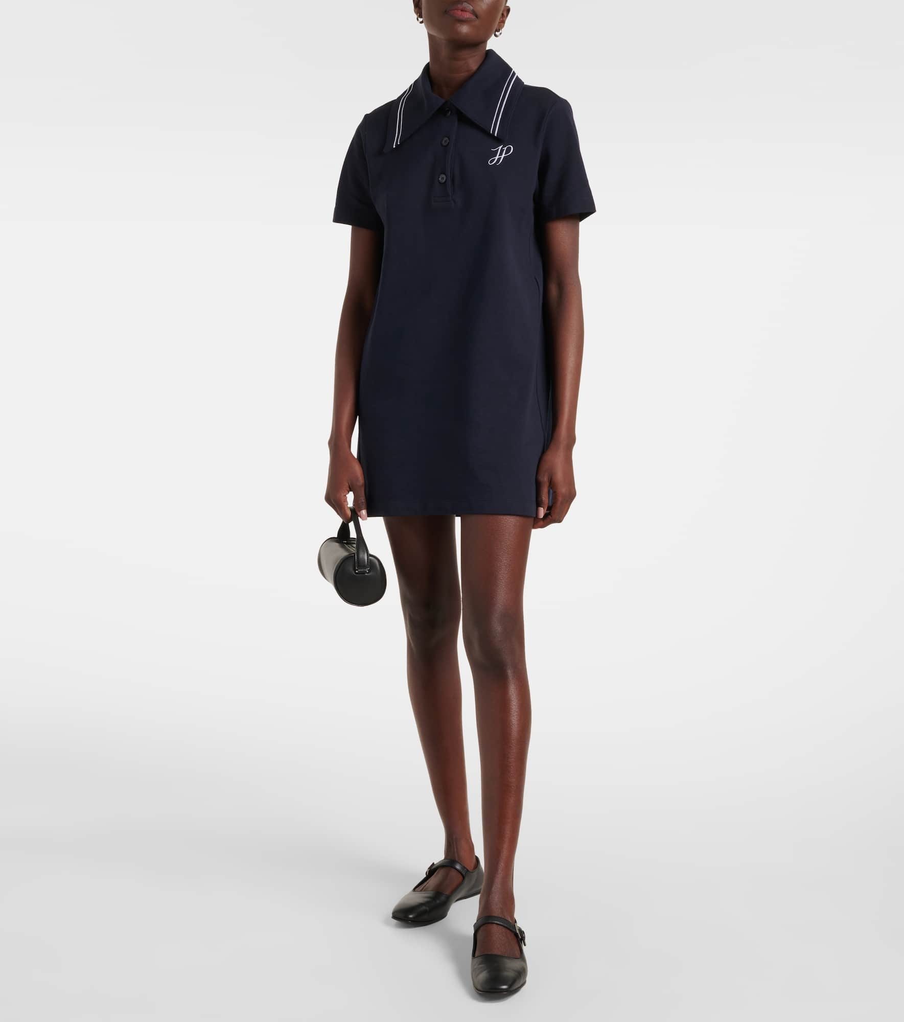 Logo cotton piqué polo dress - 2