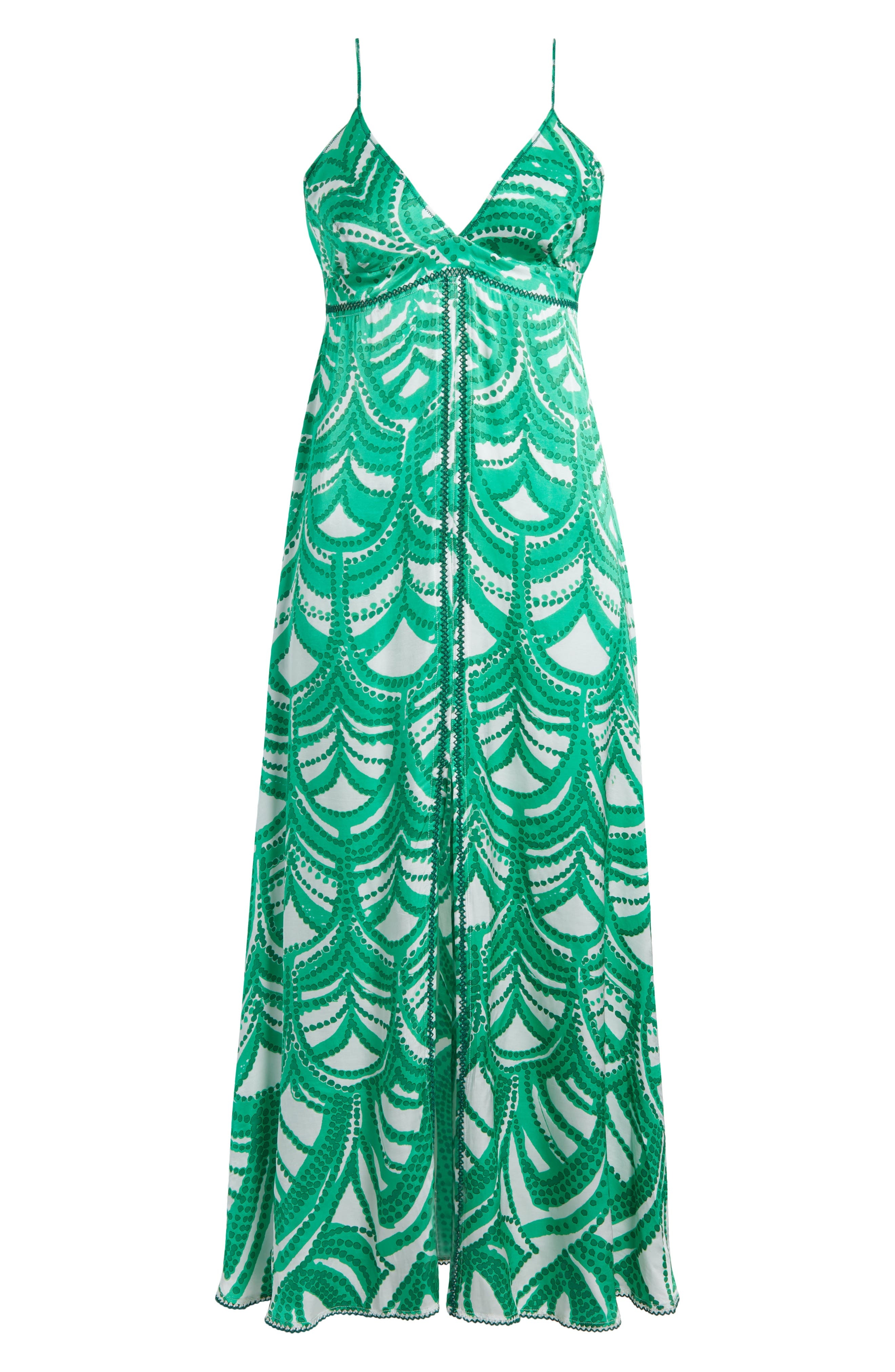 Poupette St Barth Denise Print Cover-Up Maxi Dress in Green Himba at Nordstrom - 6