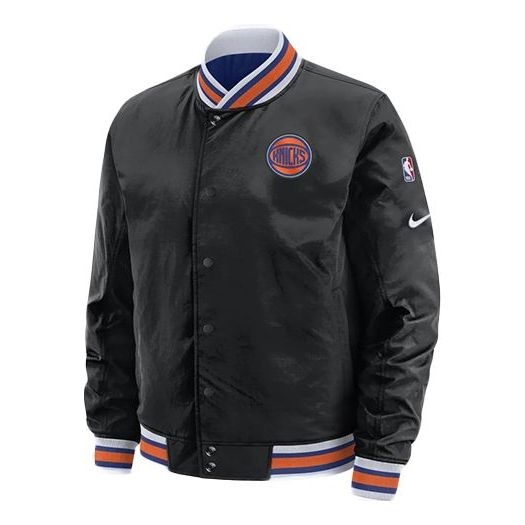 Nike New York Knicks Courtside Men's Nike NBA Reversible Jacket Black/Blue AV6592-010 - 1