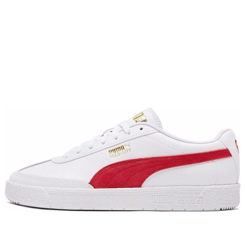 PUMA Oslo-City Casual Board Shoes White/Red 374976-05 - 1