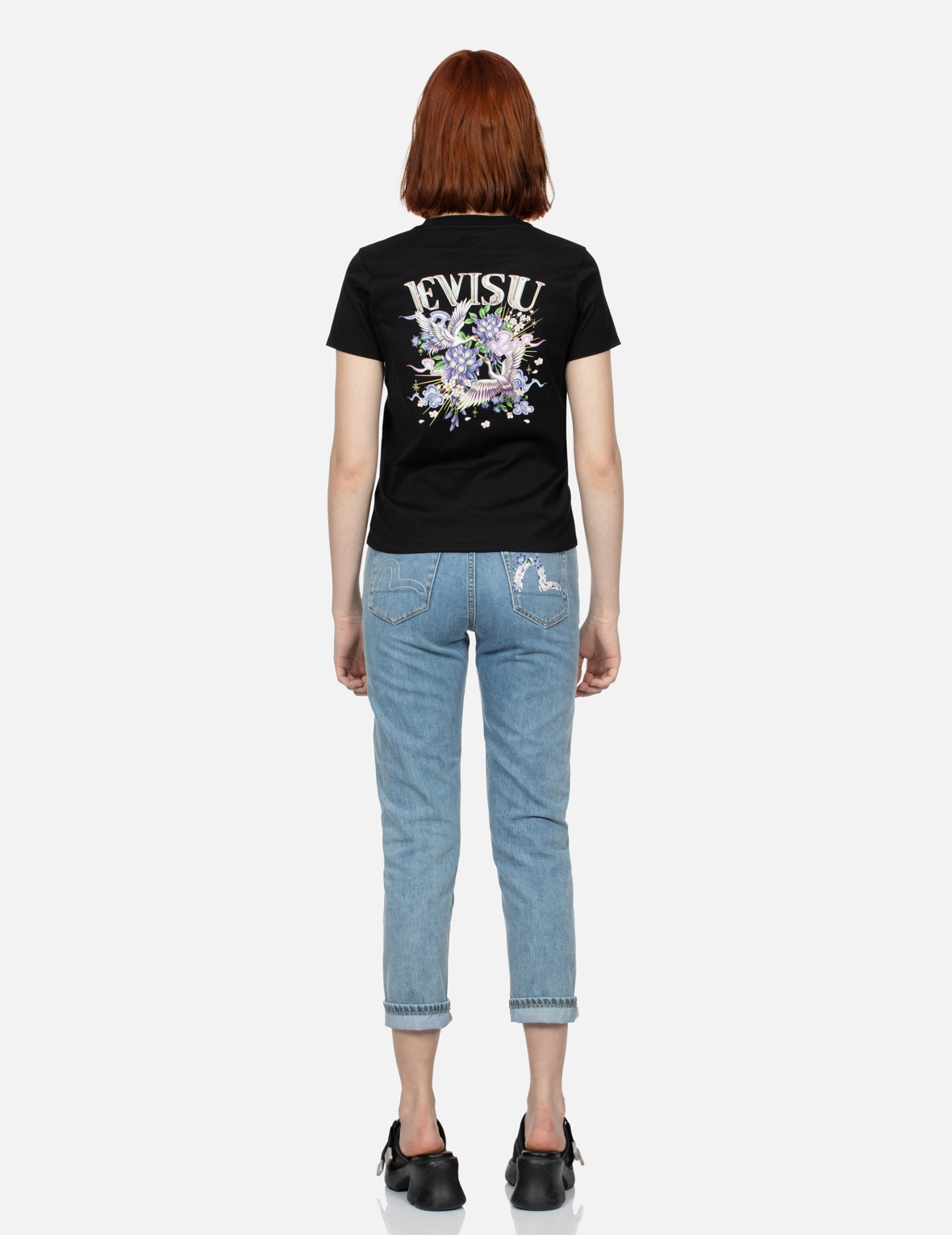 CRANES AND WISTERIA PRINT REGULAR FIT T-SHIRT - 5