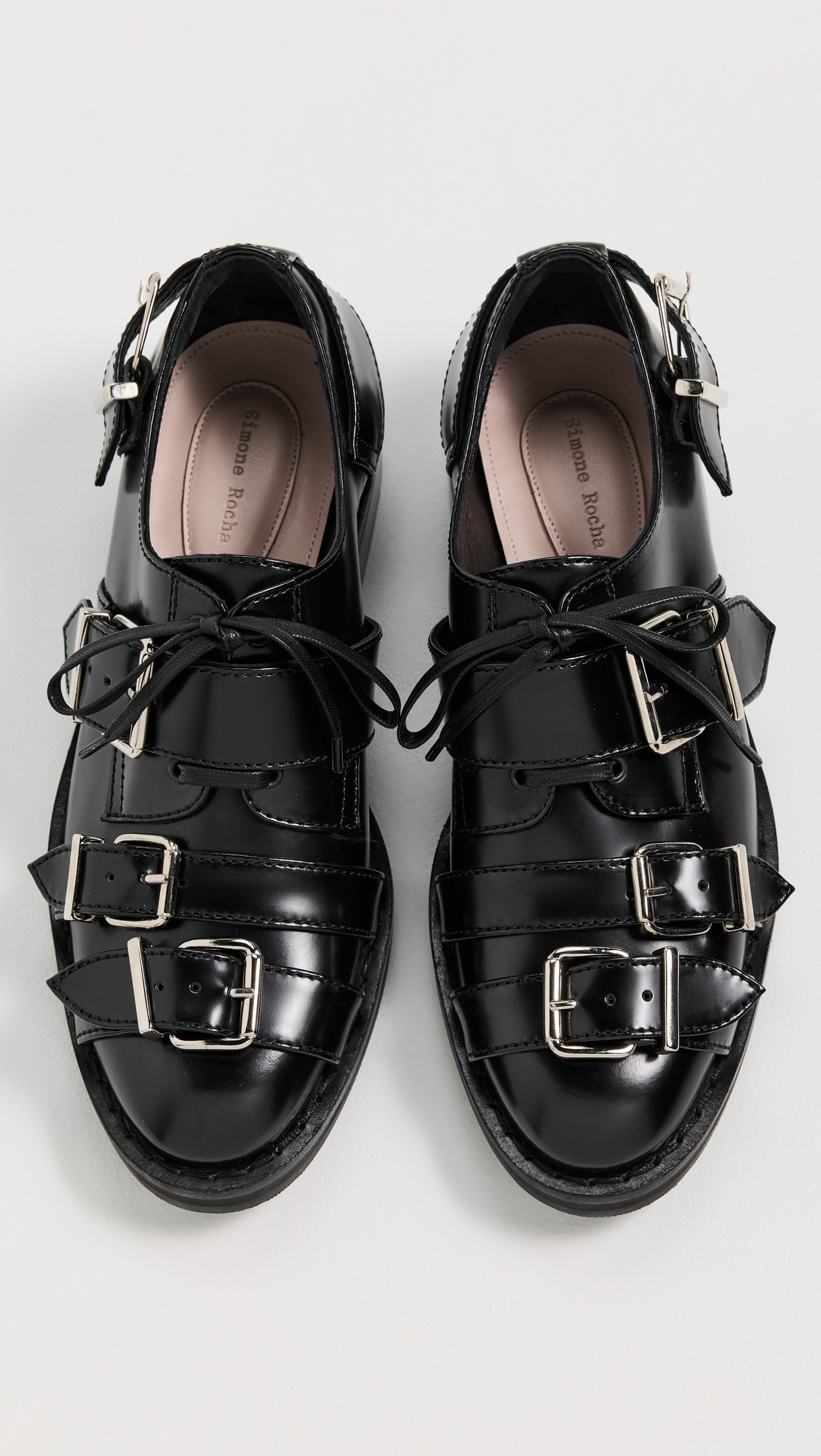 Multi Buckle Brogue Loafers - 4