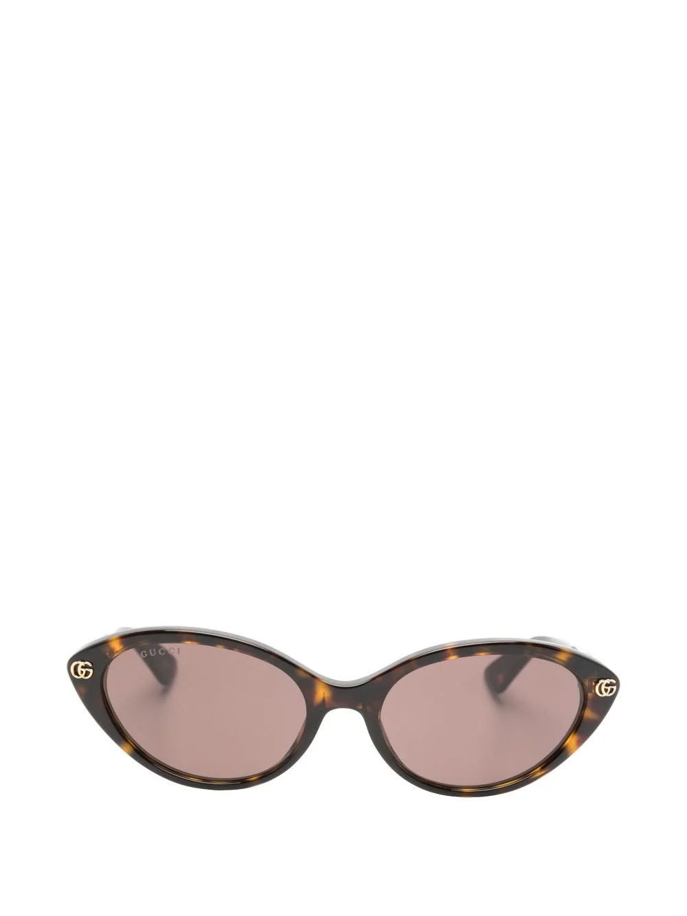 tortoiseshell-effect cat-eye sunglasses - 1