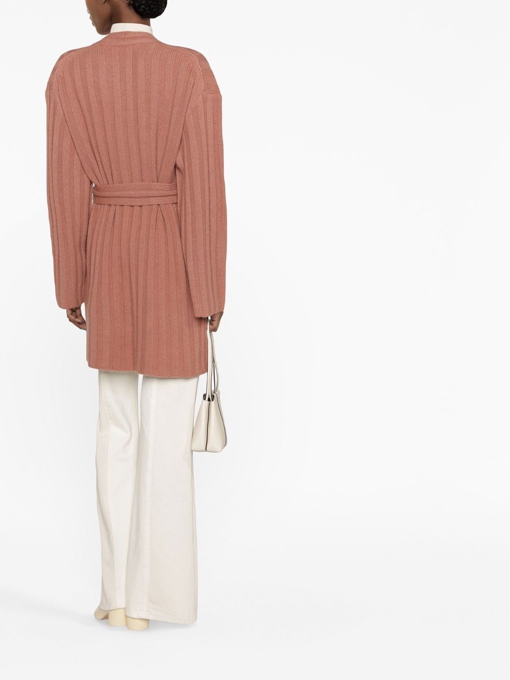 tie-waist cashmere cardigan - 4