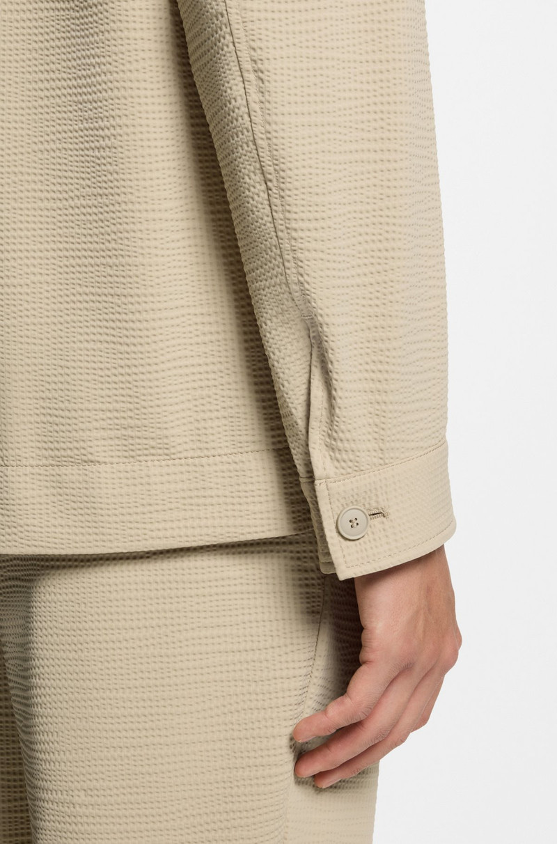 RELAXED-FIT OVERSHIRT IN STRETCH SEERSUCKER 6
