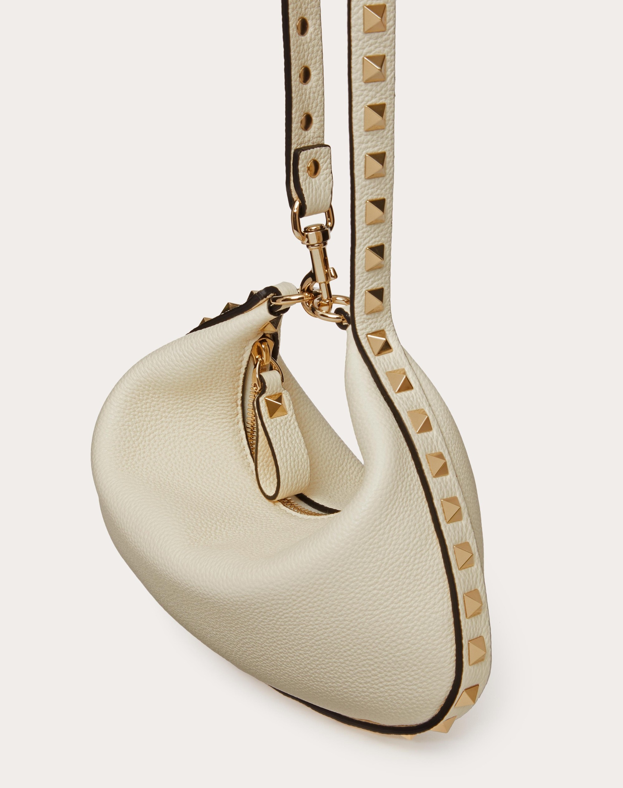 MINI ROCKSTUD HOBO BAG IN GRAINY CALFSKIN - 8