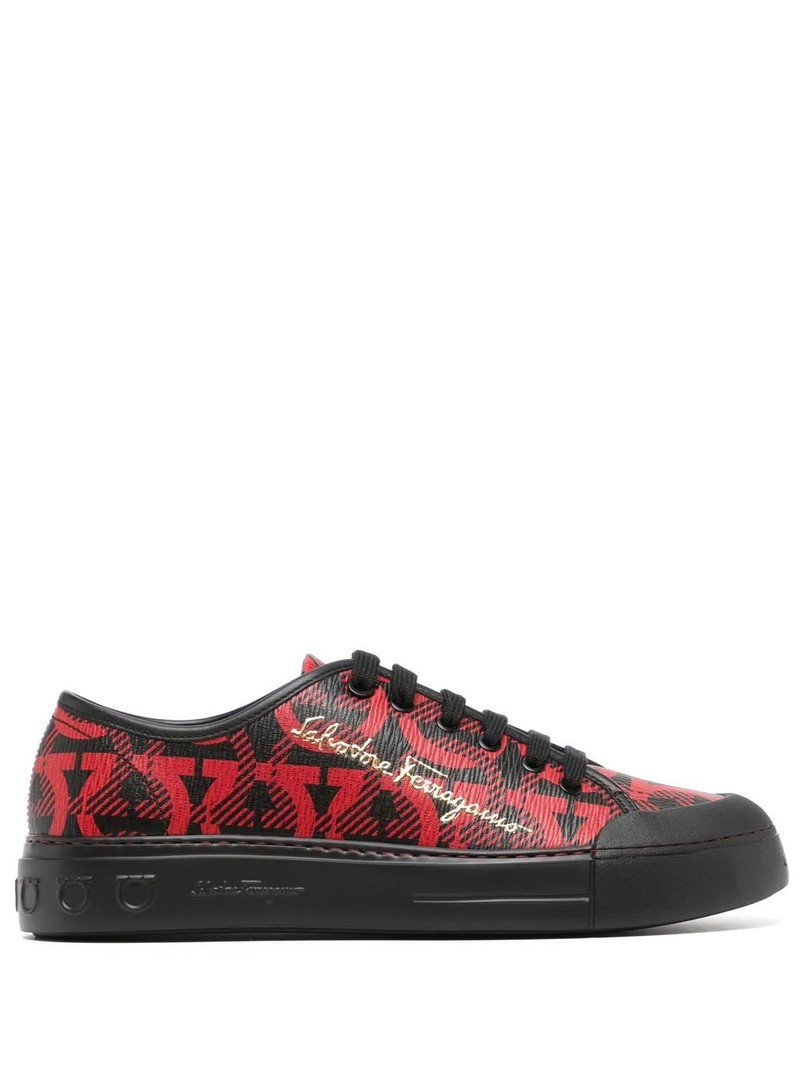 Gancini logo-top sneakers 1