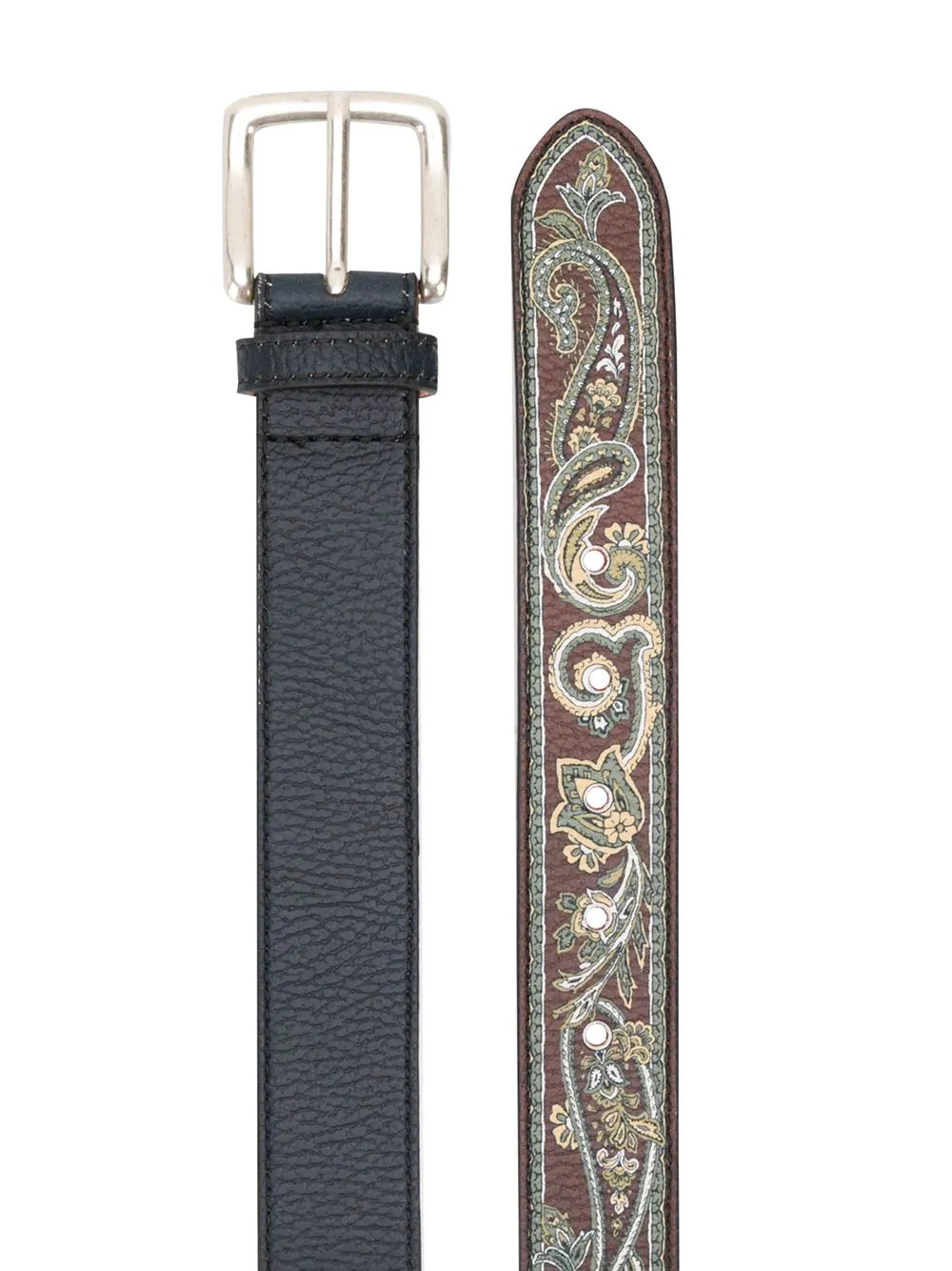 paisley print buckle belt - 2