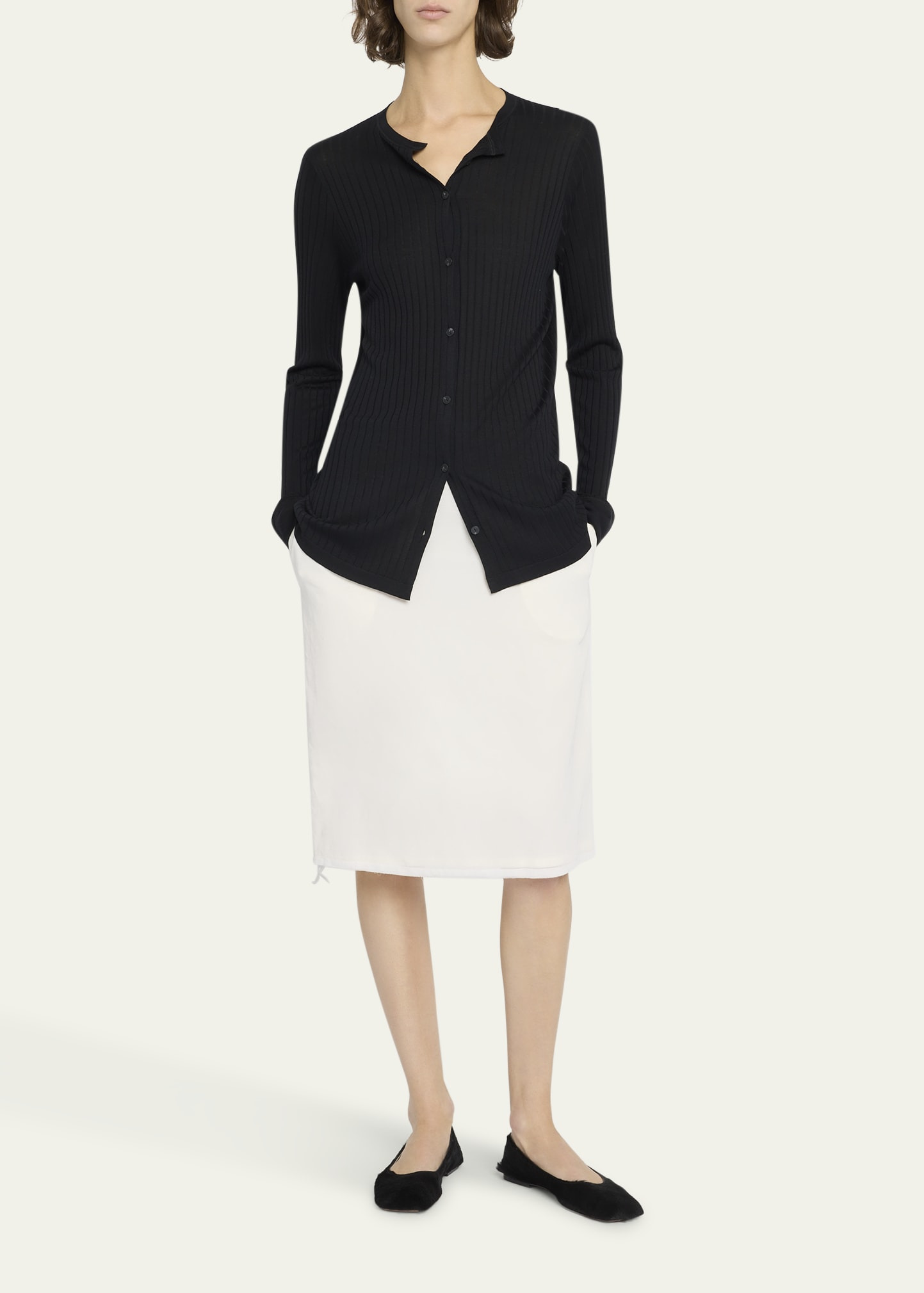 Kanya Wide Rib Crewneck Cardigan - 2