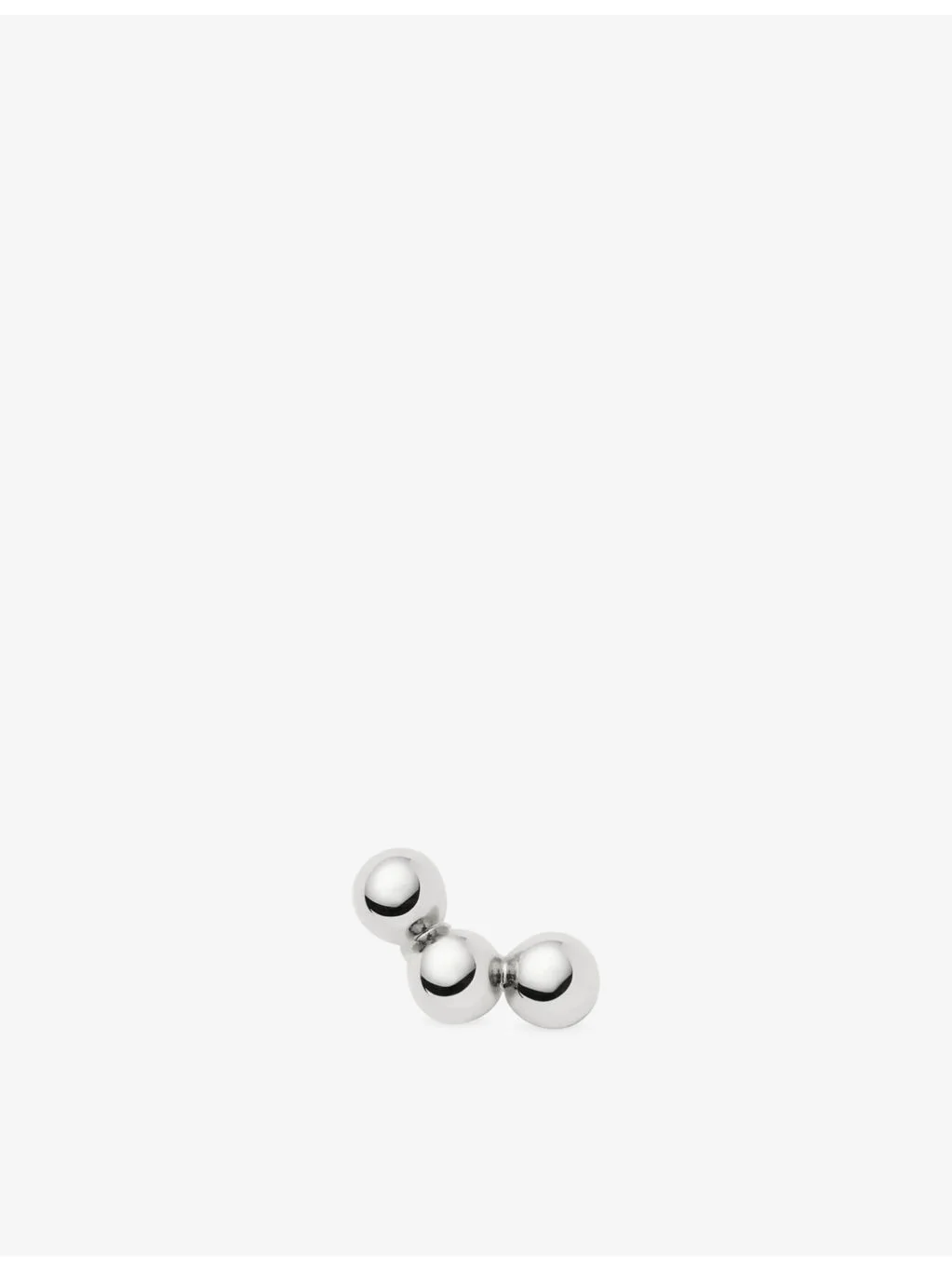 Fine Trio 9ct White Gold Stud Earring - 1