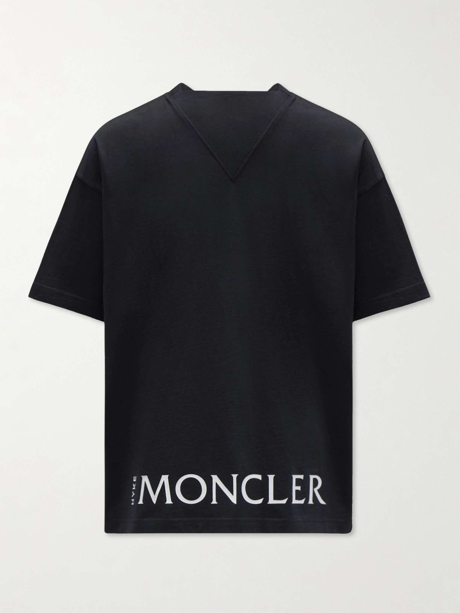 4 Moncler HYKE Logo-Appliquéd Cotton-Jersey T-Shirt - 1