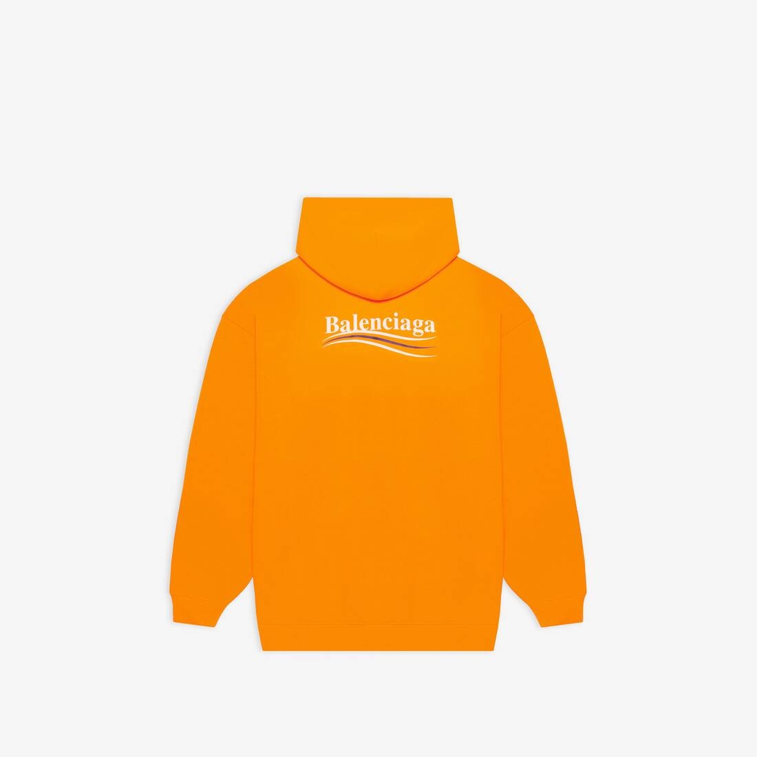 Men's Political Campaign Medium Fit Hoodie in Fluo Orange - 2