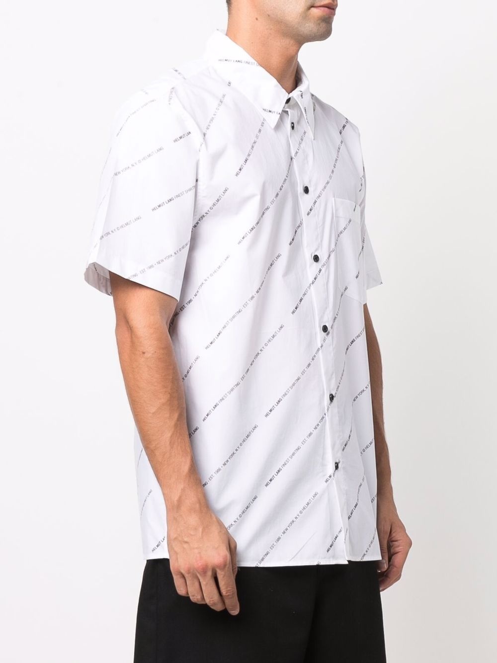 logo-print cotton shirt - 3