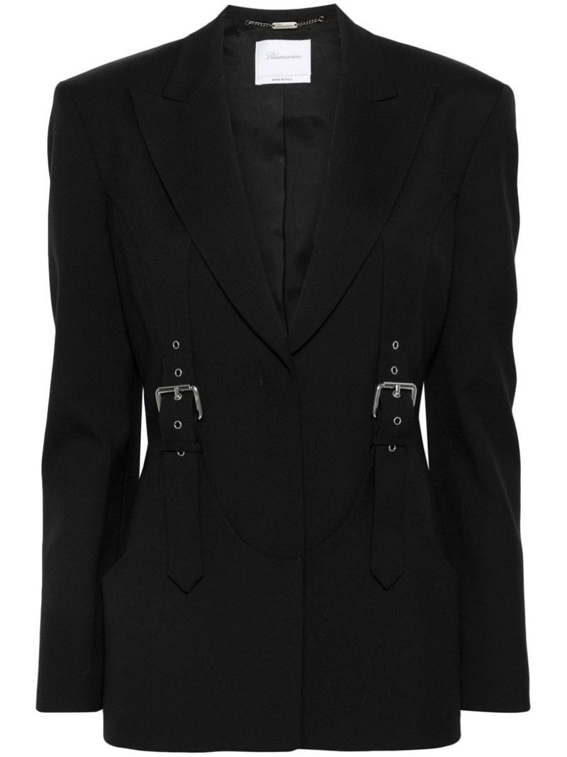 buckle-detailed blazer 1