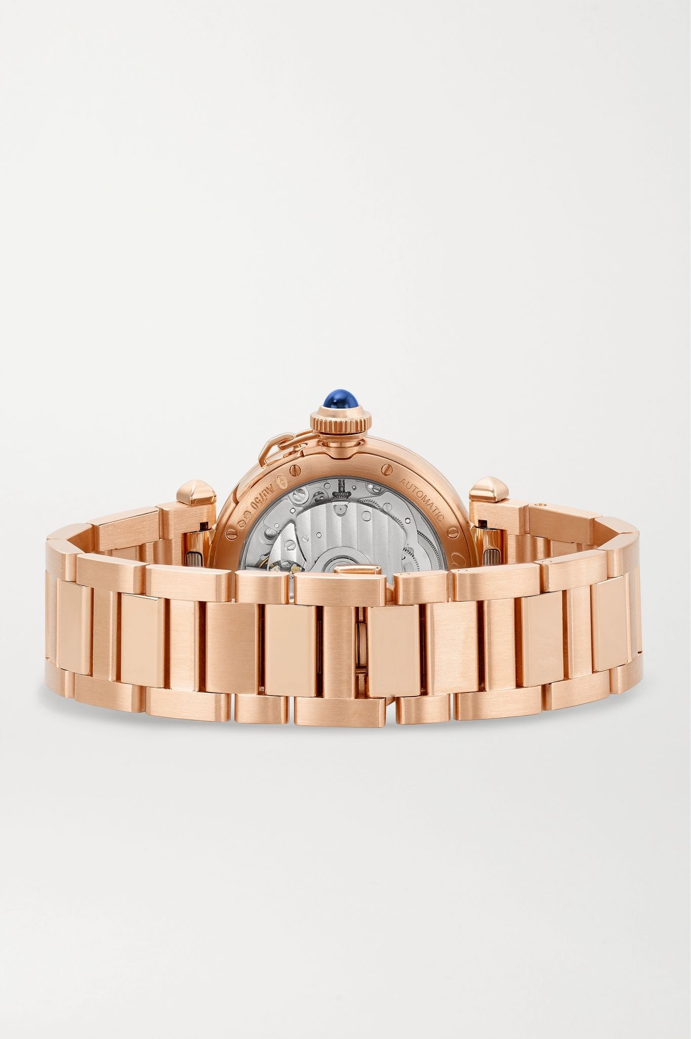 Pasha de Cartier Automatic 35mm 18-karat rose gold, alligator and diamond watch - 6