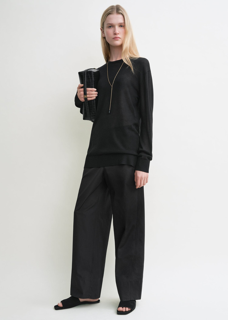 Totême Long-sleeve tee knit black outlook