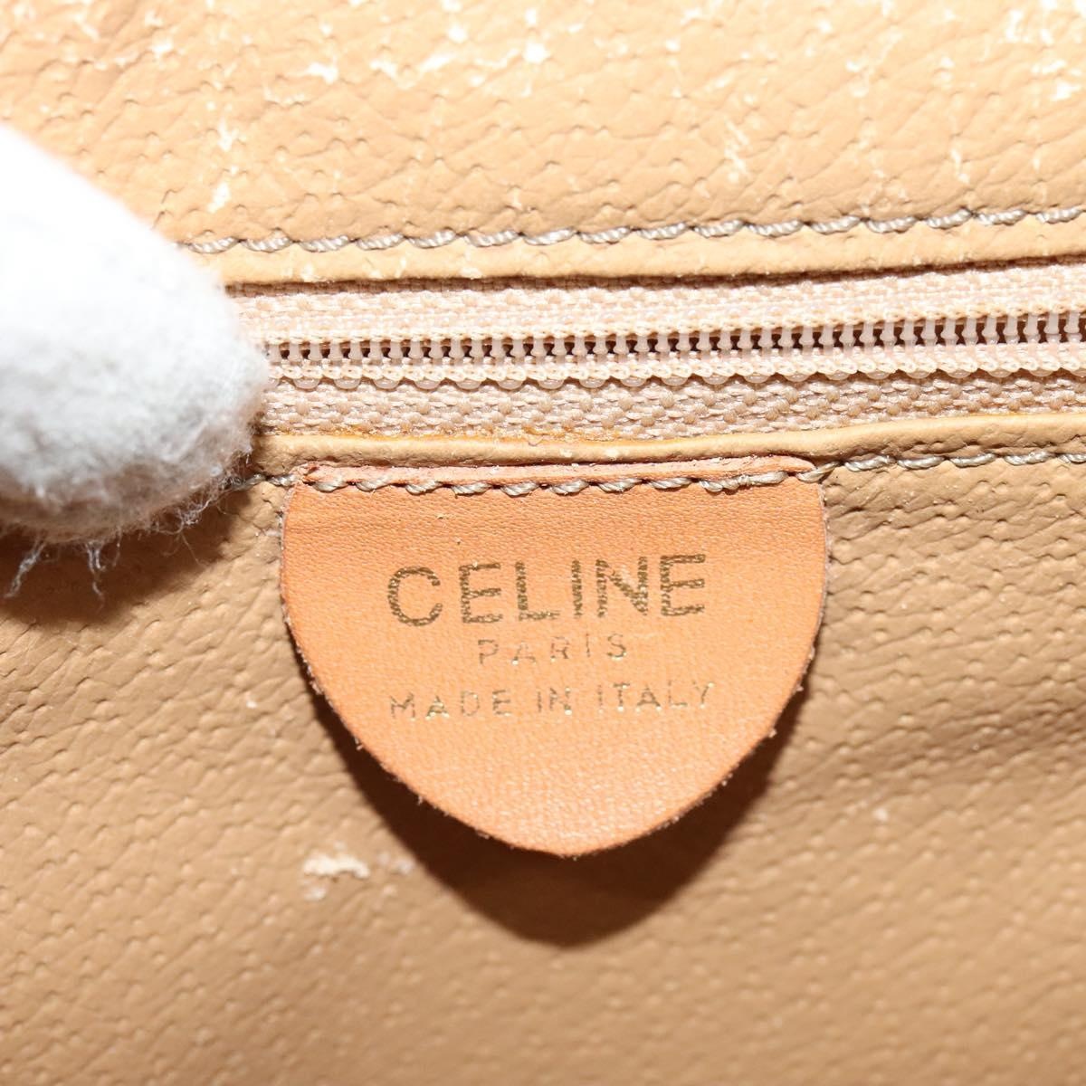 CELINE Macadam Canvas Shoulder Bag Pvc Brown Gold - 16