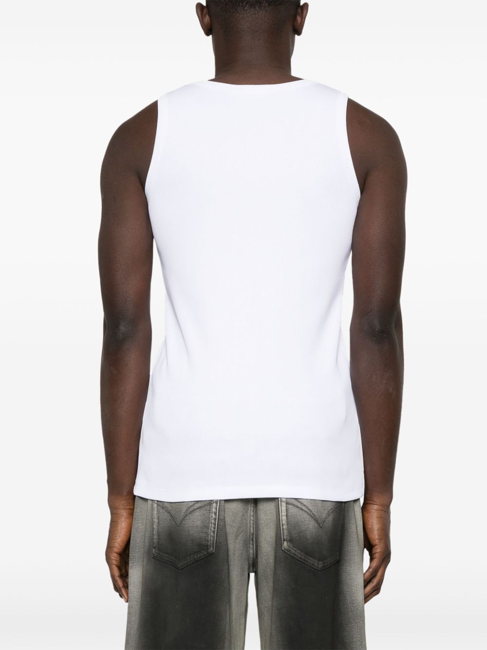 logo-embroidered tank top - 4