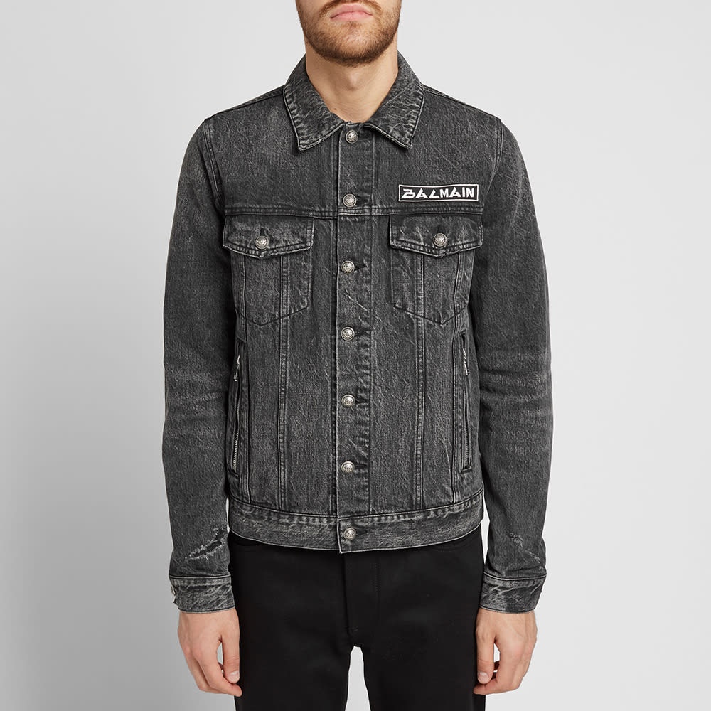 Balmain Signature Patch Denim Jacket - 7