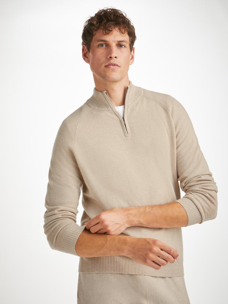 Men's Half-Zip Sweater Finley Cashmere Oat - 2
