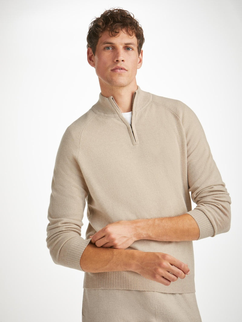 Men's Half-Zip Sweater Finley Cashmere Oat 2
