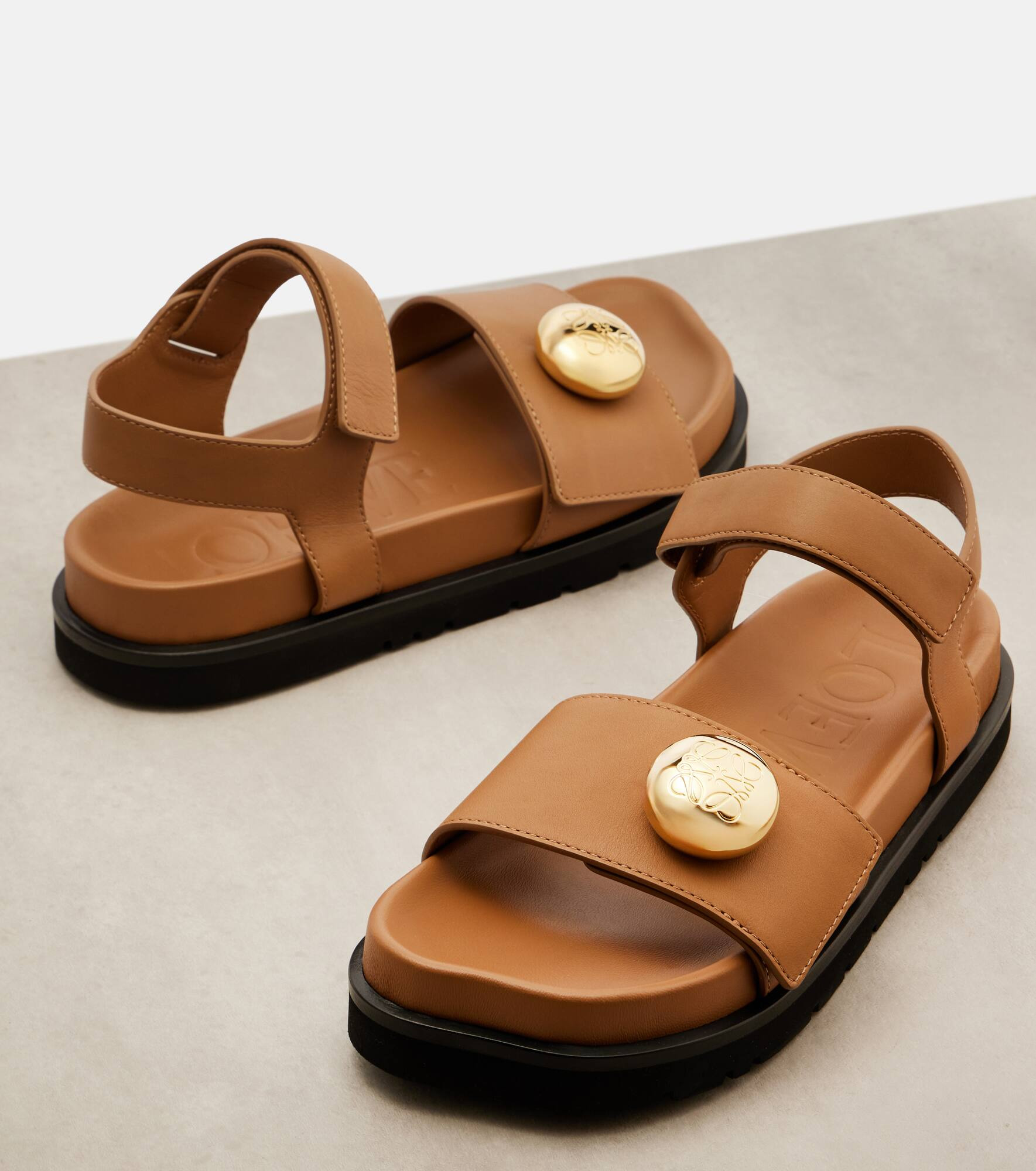 Pebble leather sandals - 5