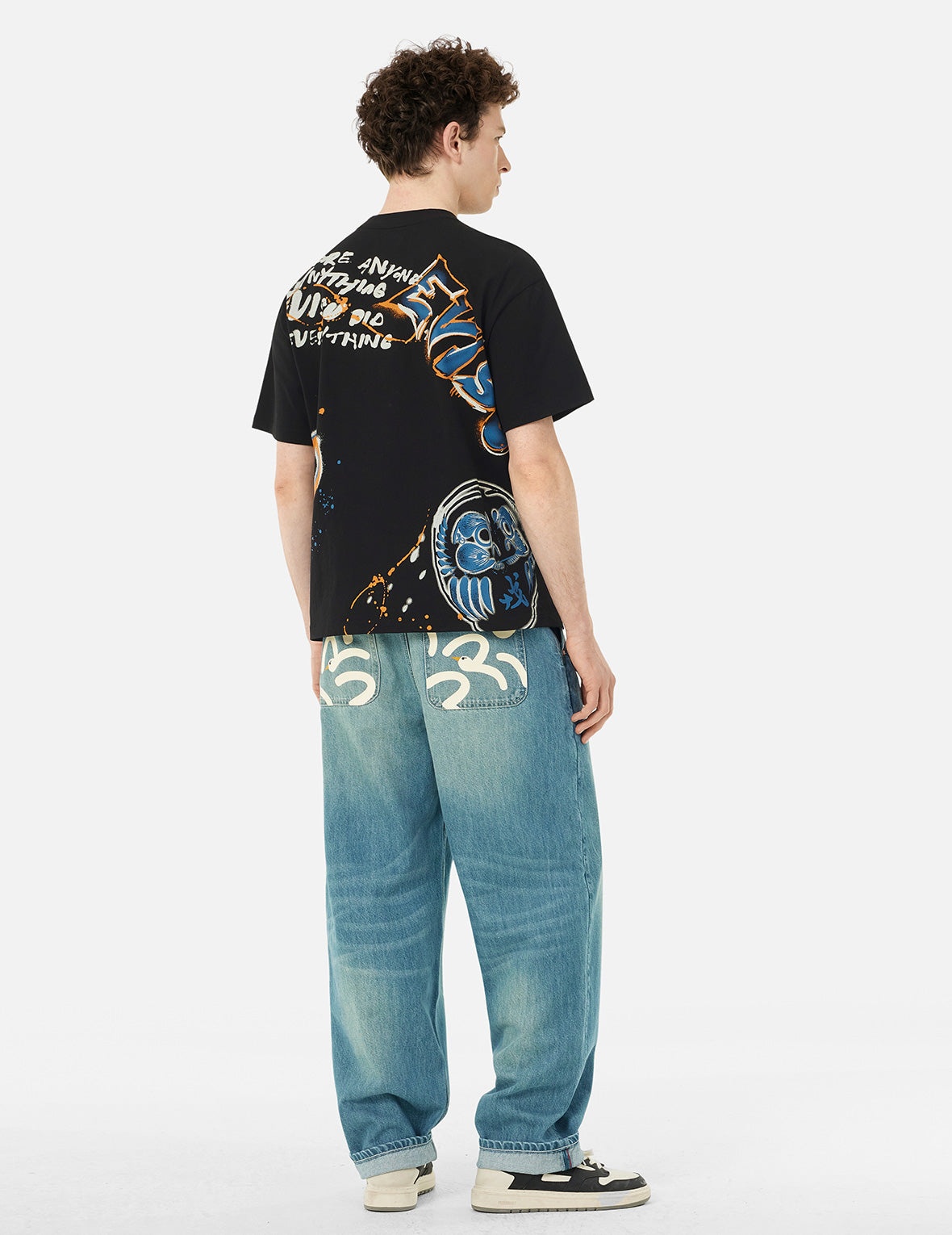 Graffiti Print Relax Fit T-Shirt - 4