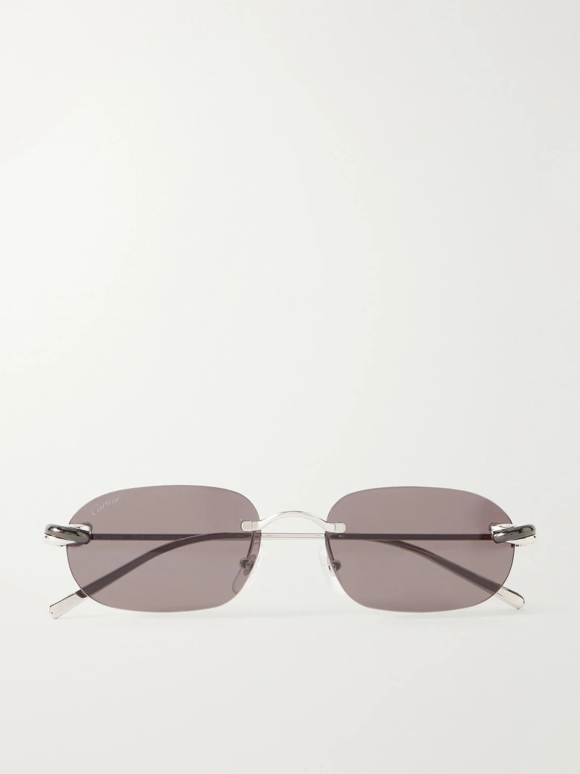 Trinity de Cartier Square-Frame Silver-Tone Sunglasses - 1