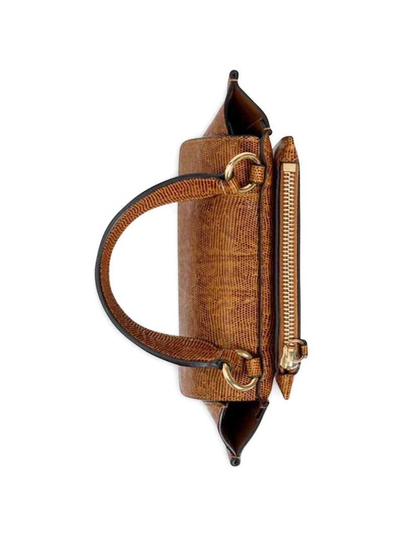Hortensia lizard-effec satchel 5