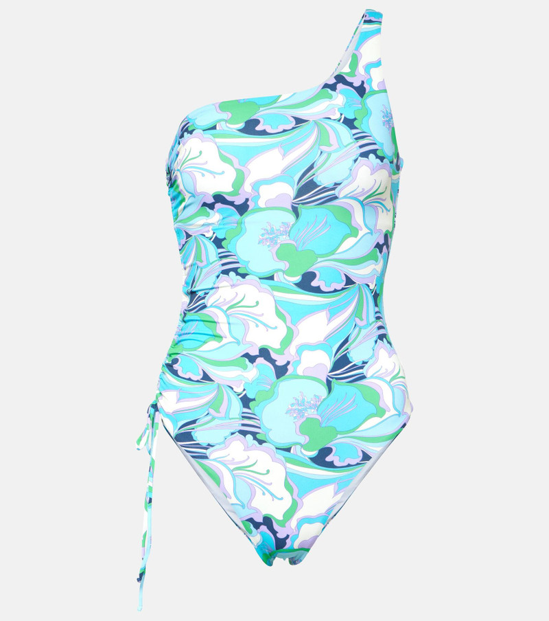 Bodrum one-shoulder 꽃 수영복 - 1
