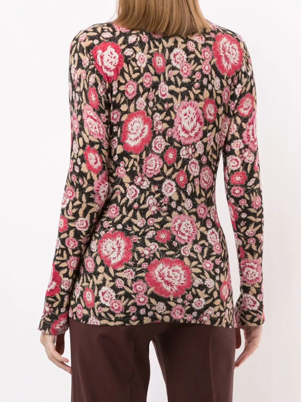 floral-pattern slim-fit jumper - 4