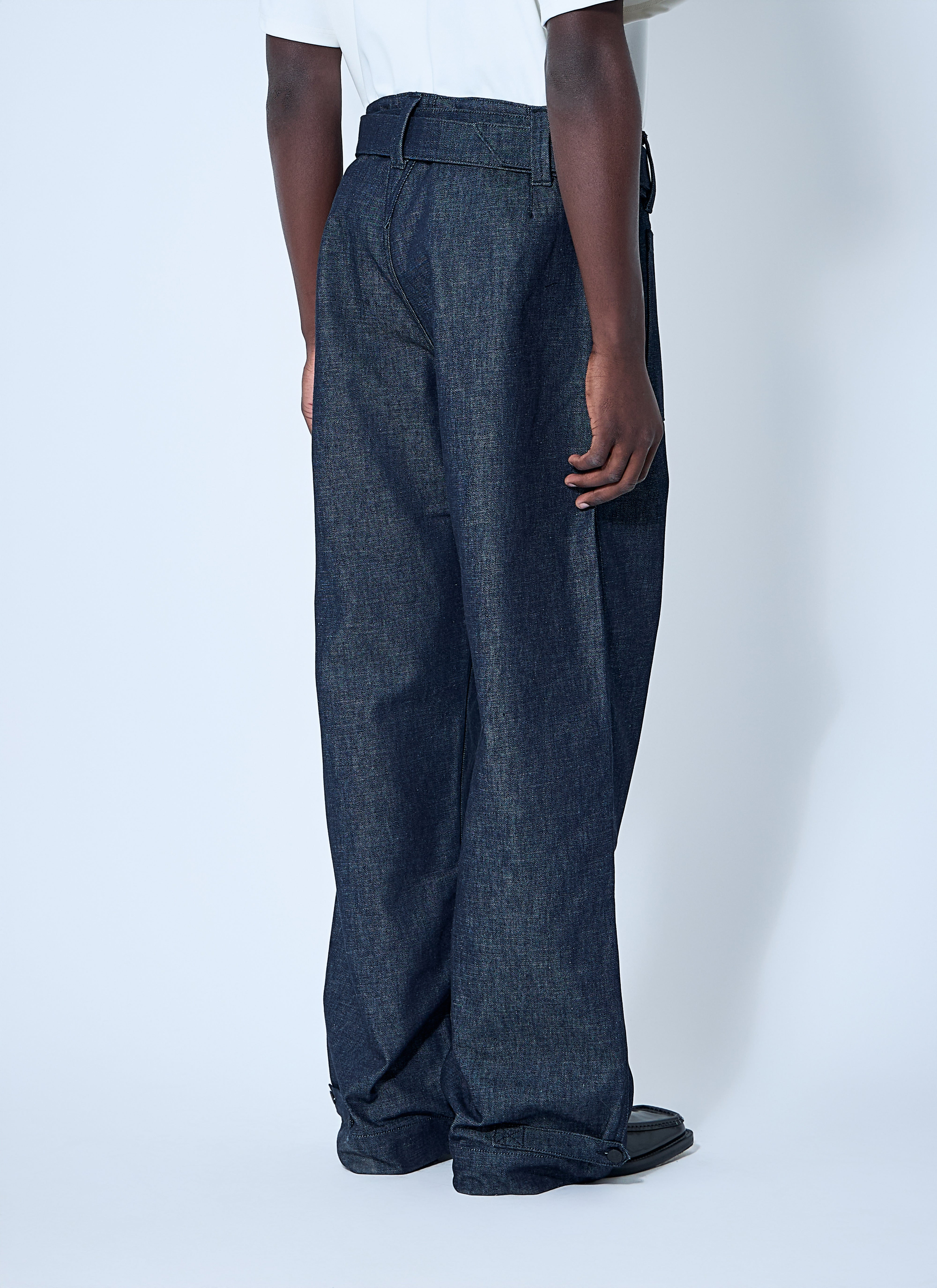 Mugler Men Belted Denim Jeans - 4