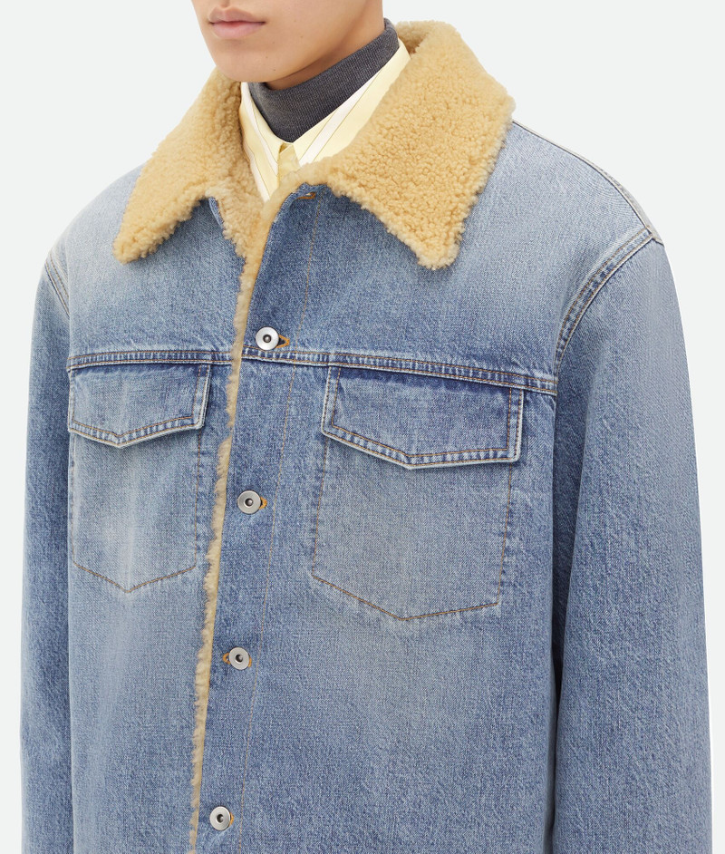 Shearling And Denim Jacket 4