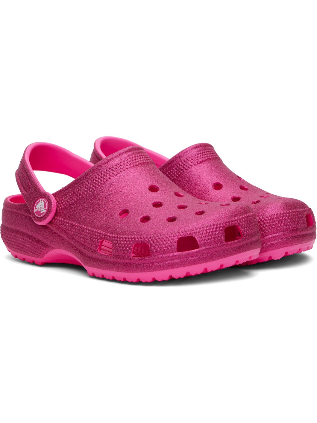 Pink Classic Glitter Clogs - 4