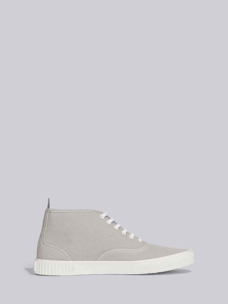 Medium Grey Canvas Mid Top Heritage Trainer 1