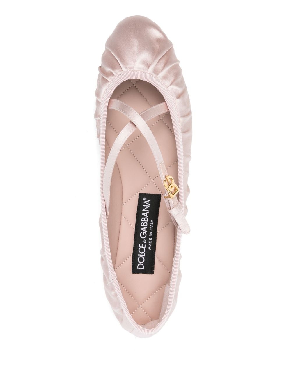 logo-buckle ballet flats - 4