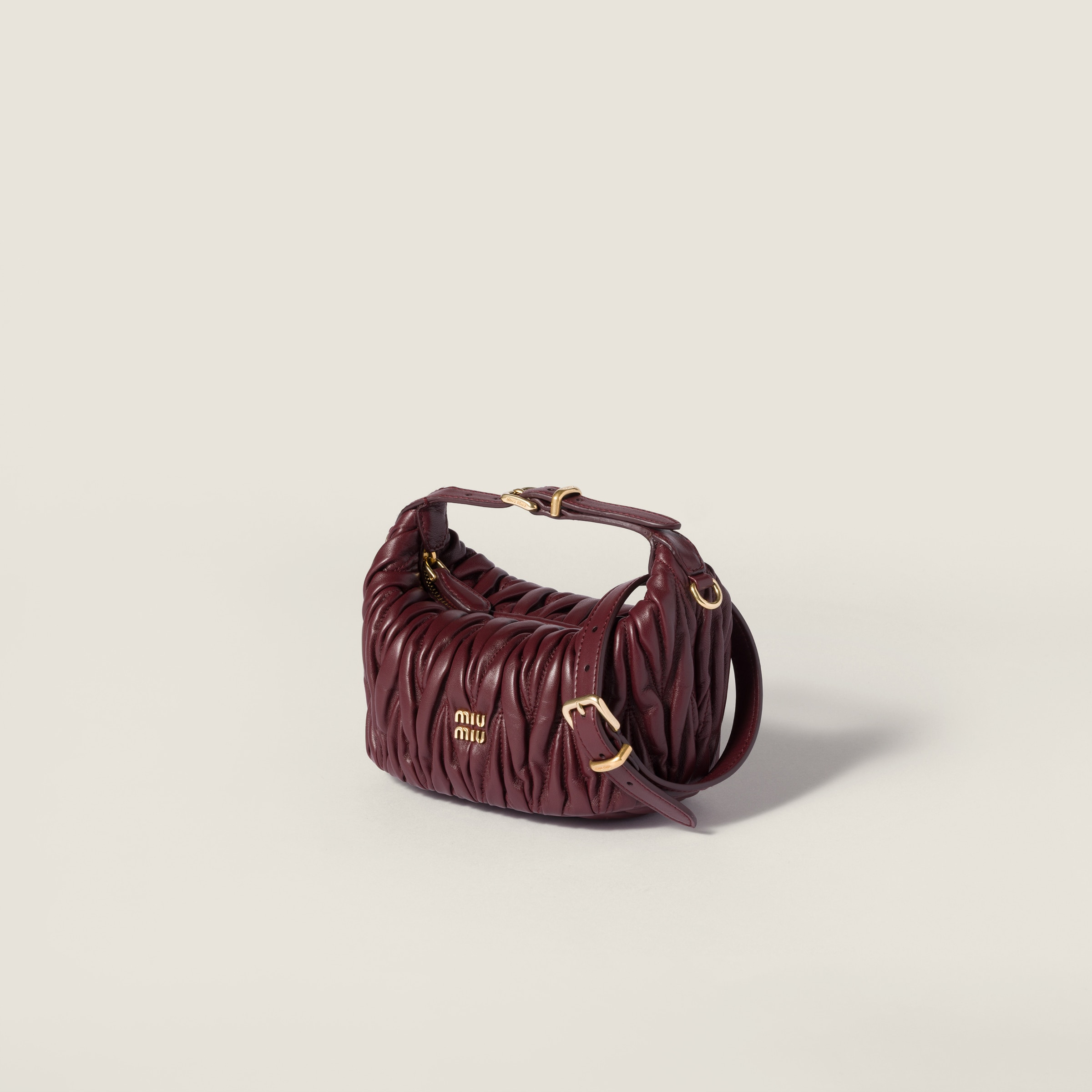 Matelassé nappa leather pouch - 3