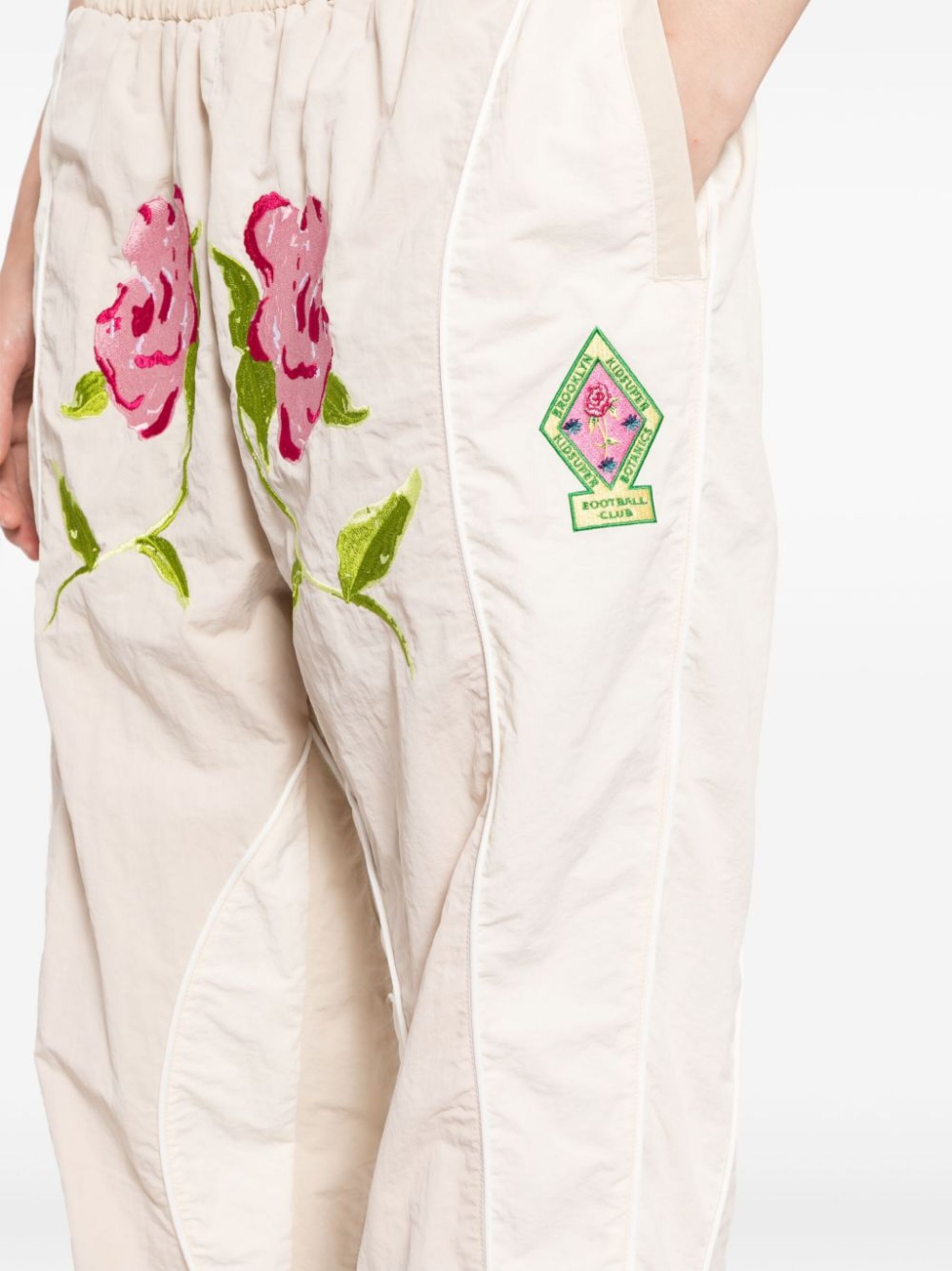 embroidered-motif track pants - 5