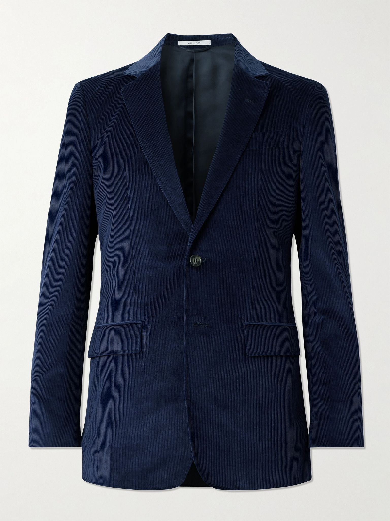Irving Slim-Fit Cotton-Corduroy Blazer Blue - 1