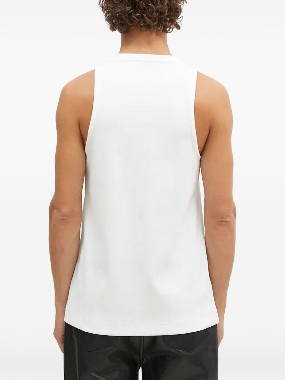 square-neck ribbed tank-top - 3
