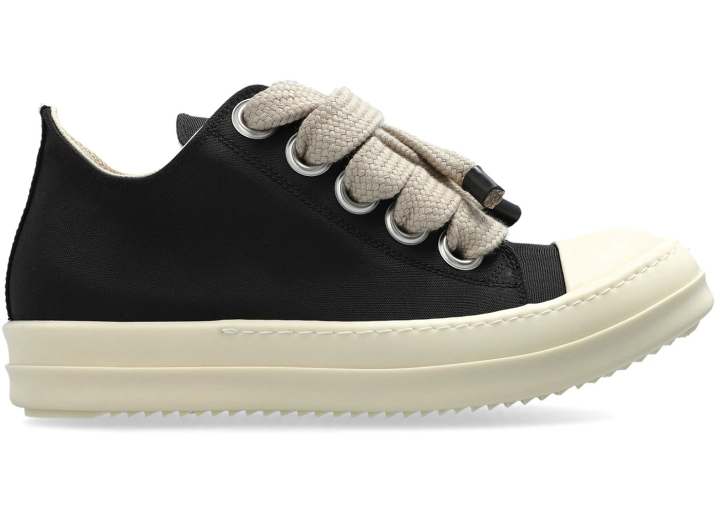 Rick Owens DRKSHDW Jumbolace Low Sneakers Nylon Black Milk (Women's) - 1