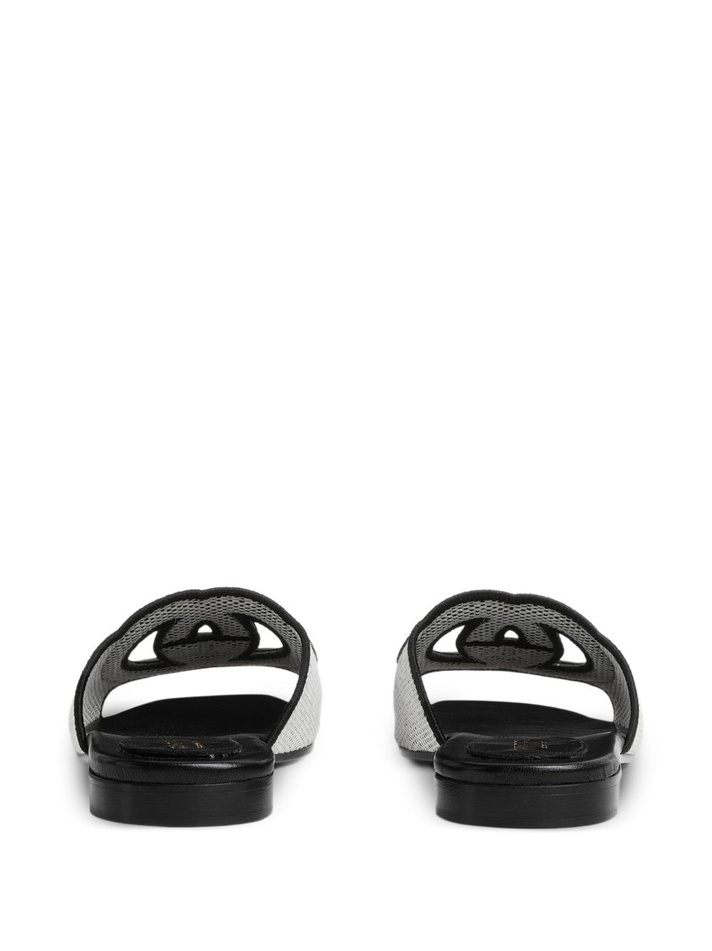 logo-plaque flat sandals - 3