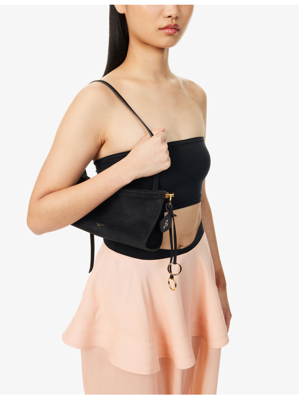 East West Magnetic-Frame Leather Shoulder Bag - 6