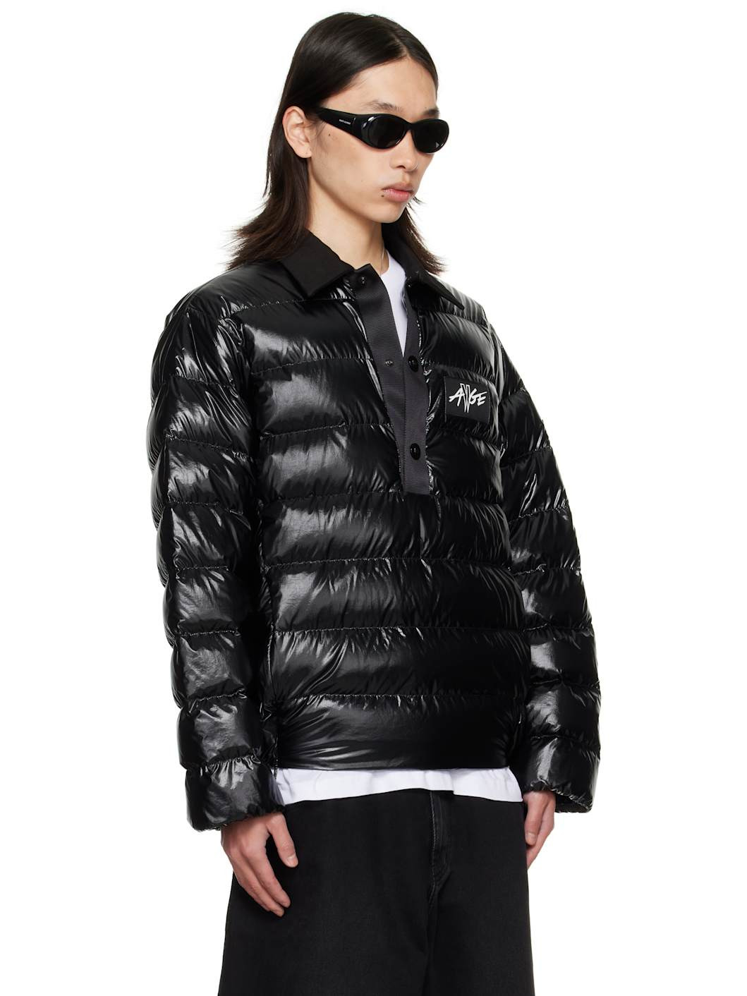 Moncler x A$AP Rocky Black Vardar Shirt Down Jacket - 2