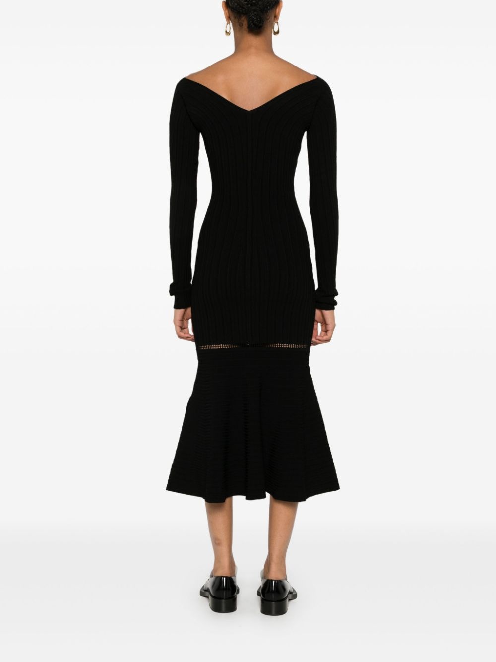 ribbed midi dress - 4