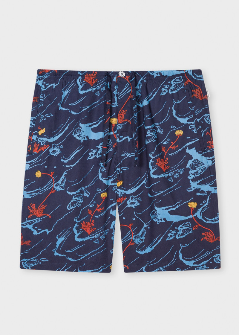 Navy 'Long Cliff' Short Pyjamas 3