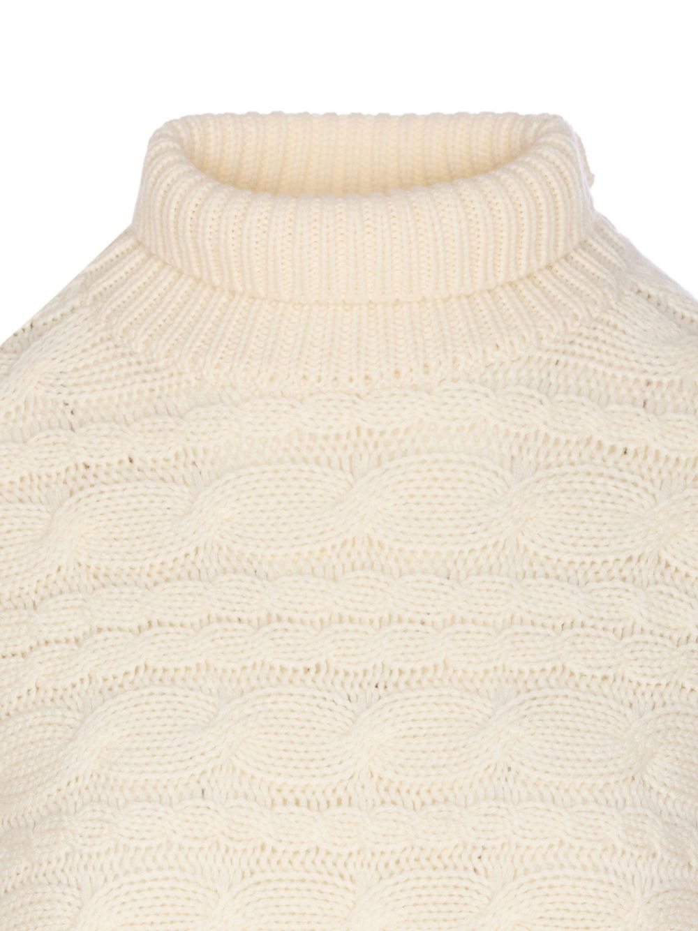 cable-knit turtleneck sweater - 4