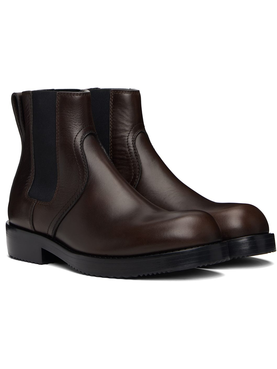 Brown Leather Chelsea Boots - 4
